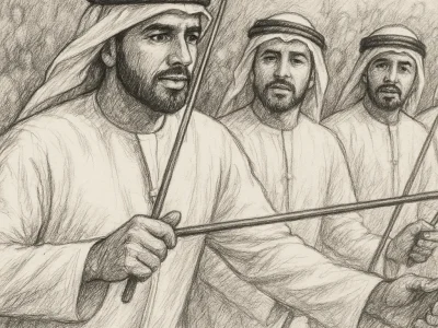 Al Ayyala dance Dubai – Emirati stick dance performance by AELive